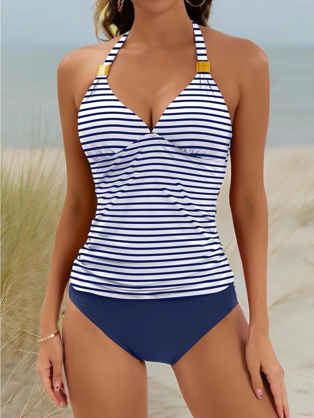 Halter Tankini Swimsuit-Tummy control two piece. NWOT